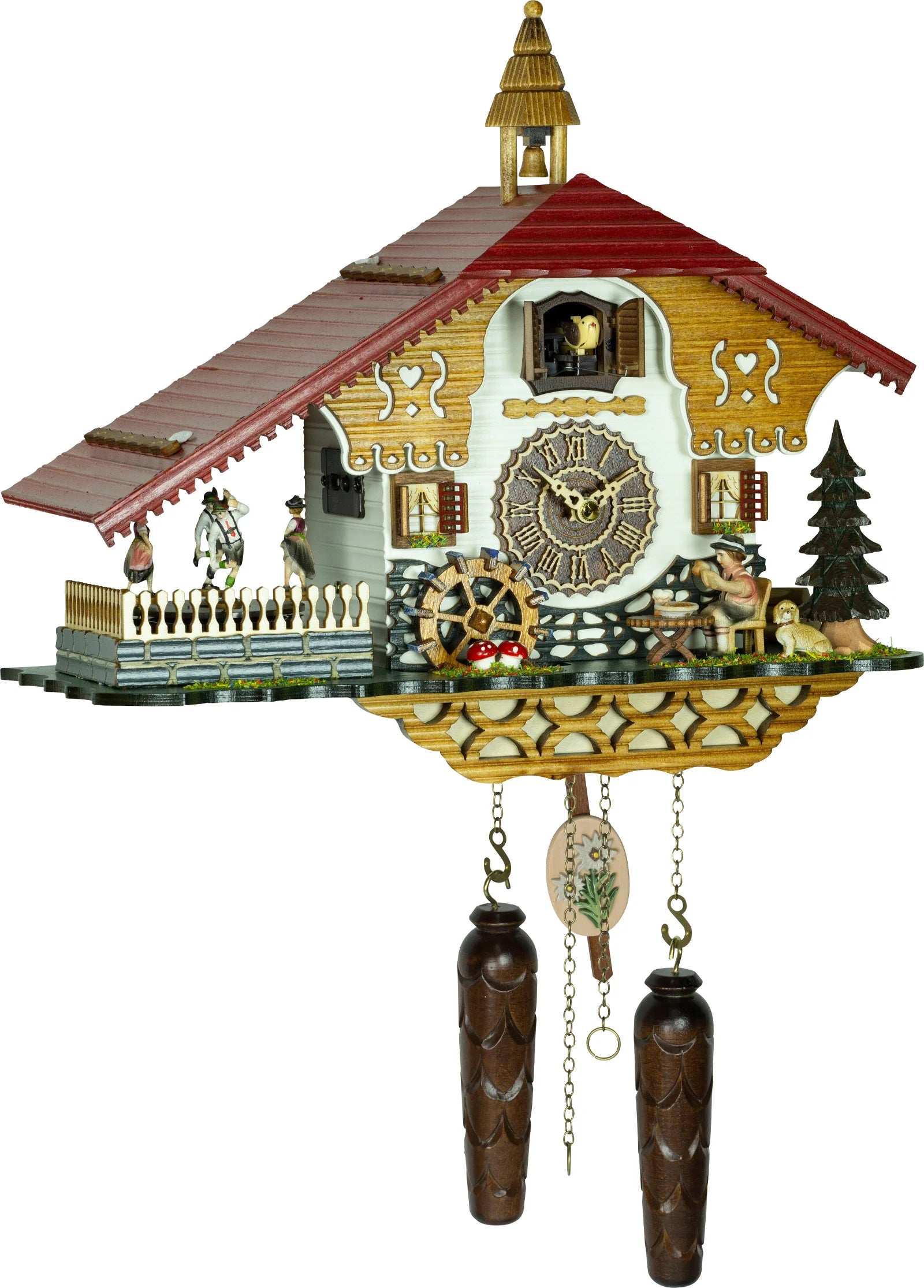KU4250QMT - Quartz Musical Chalet with Animated Dumpling Eater KU4250QMT - Quartz Musical Chalet with Animated Dumpling Eater