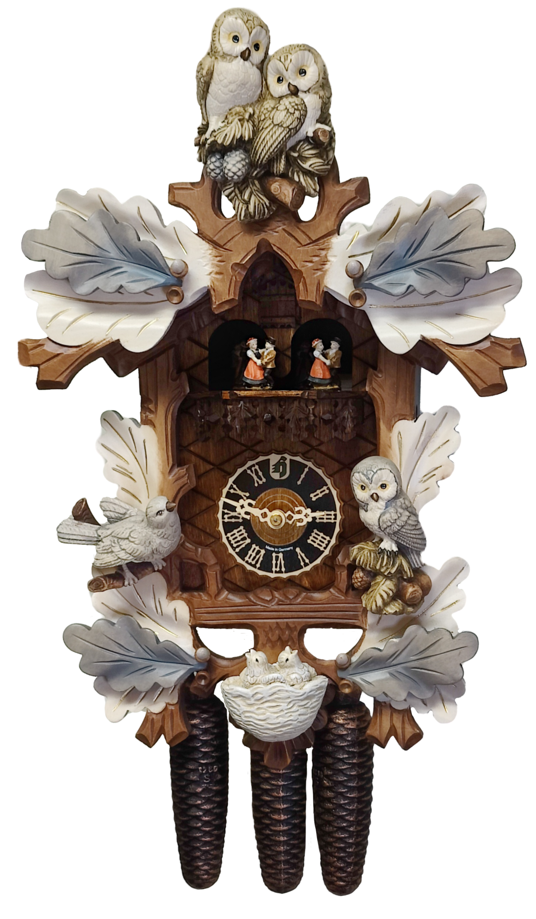 KU8794Maw - 8 Day Musical Cuckoo Clock with Painted Owls KU8794Maw - 8 Day Musical Cuckoo Clock with Painted Owls