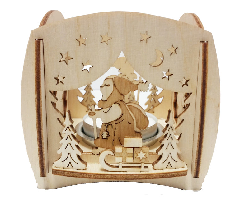201/284/6 - Tealight Holder with Santa Claus