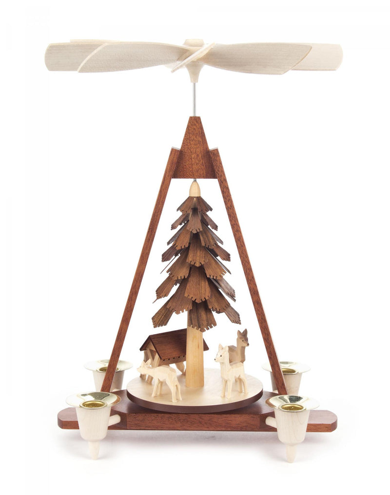 085/043 - Pyramid with Tree & Deer (14mm Candles)