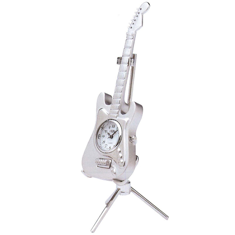 C253SIL - Silver Electric Guitar Clock