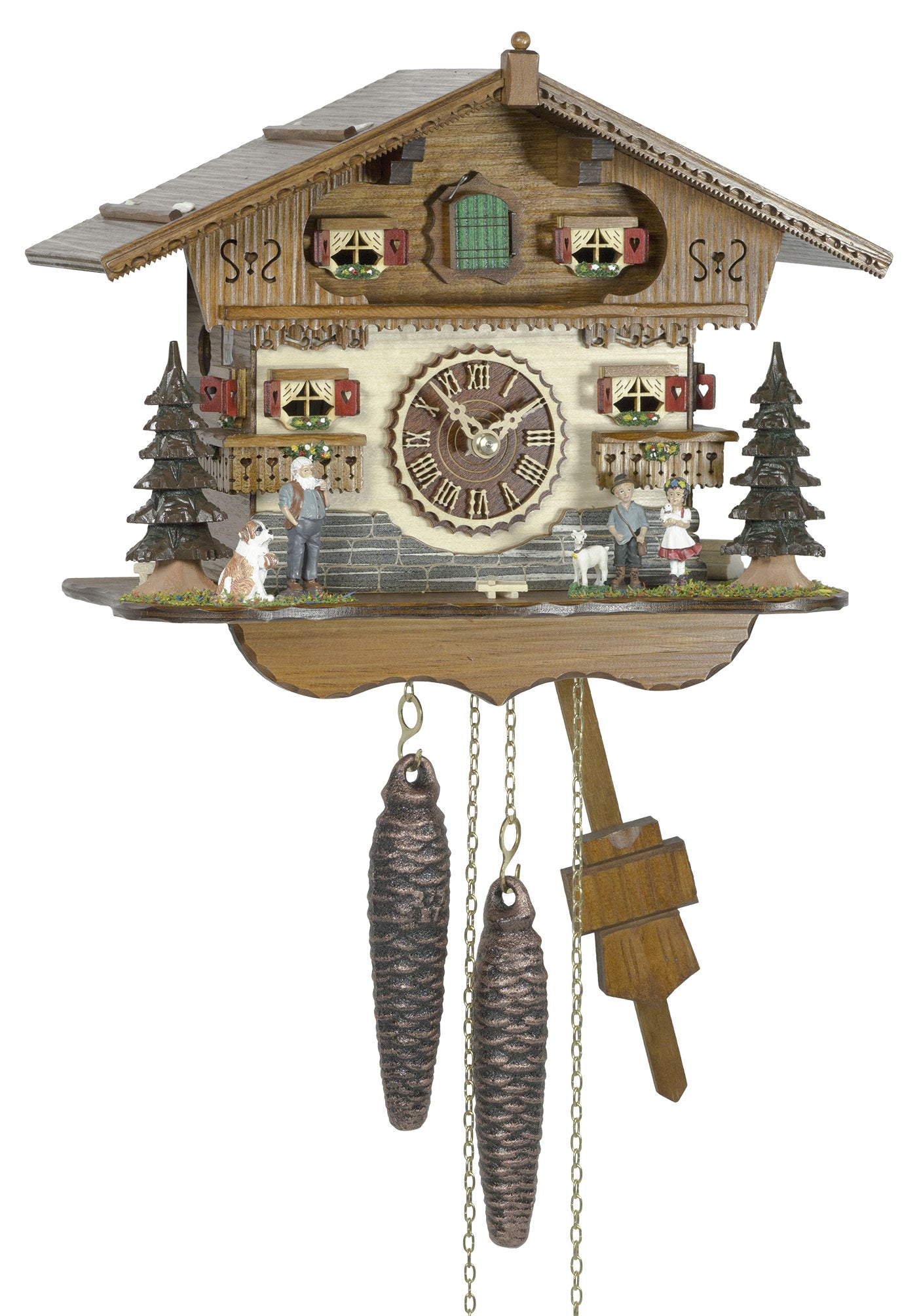 KU1505 1 Day Heidi Haus Chalet Cuckoo Clock Frankenmuth Clock