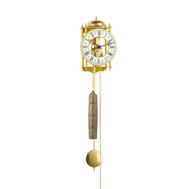 70332 - Hermle Skeleton Wall Clock in Brass