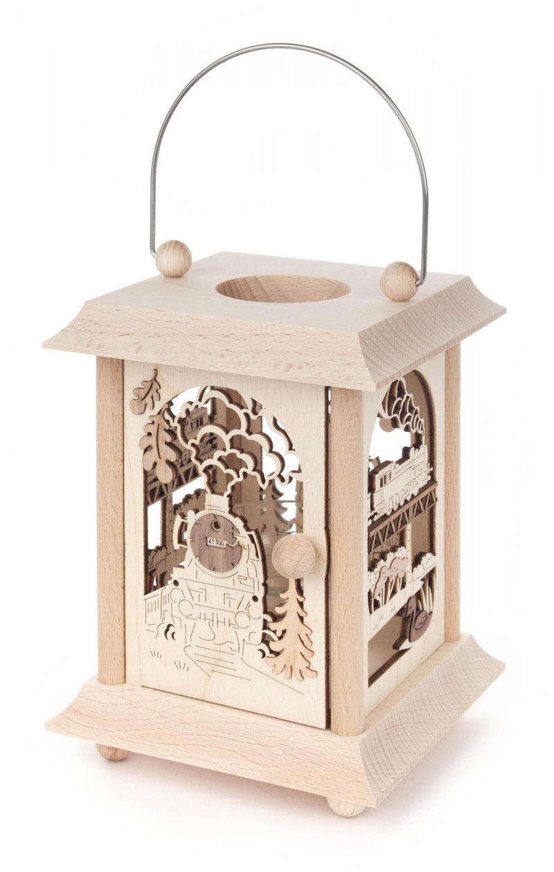 198/151 - Lantern Style Candle Holder with Train