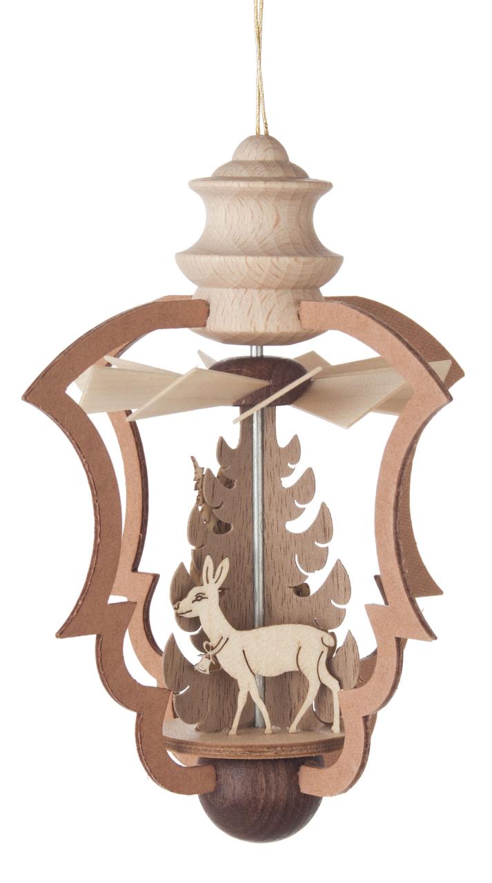 199/229/1 Ornament Pyramid with Santa and Deer Frankenmuth Clock