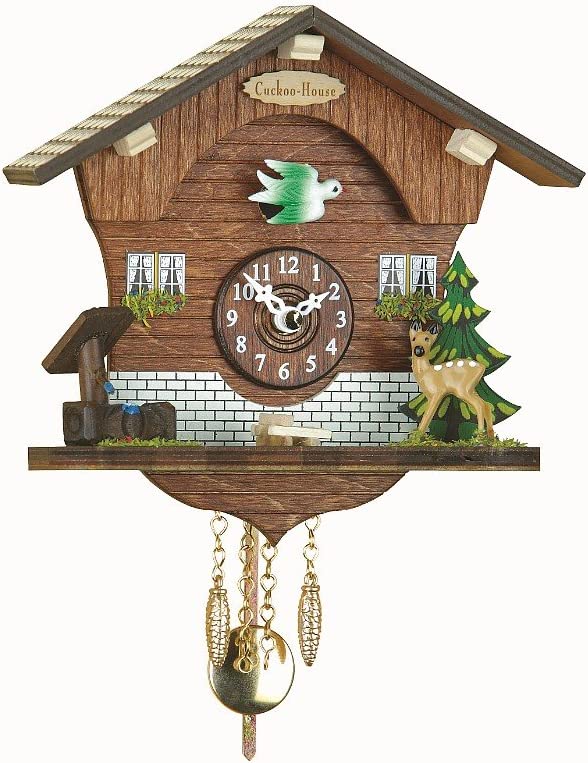 2011PQ - Novelty Cuckoo Clock with Deer and Water Trough
