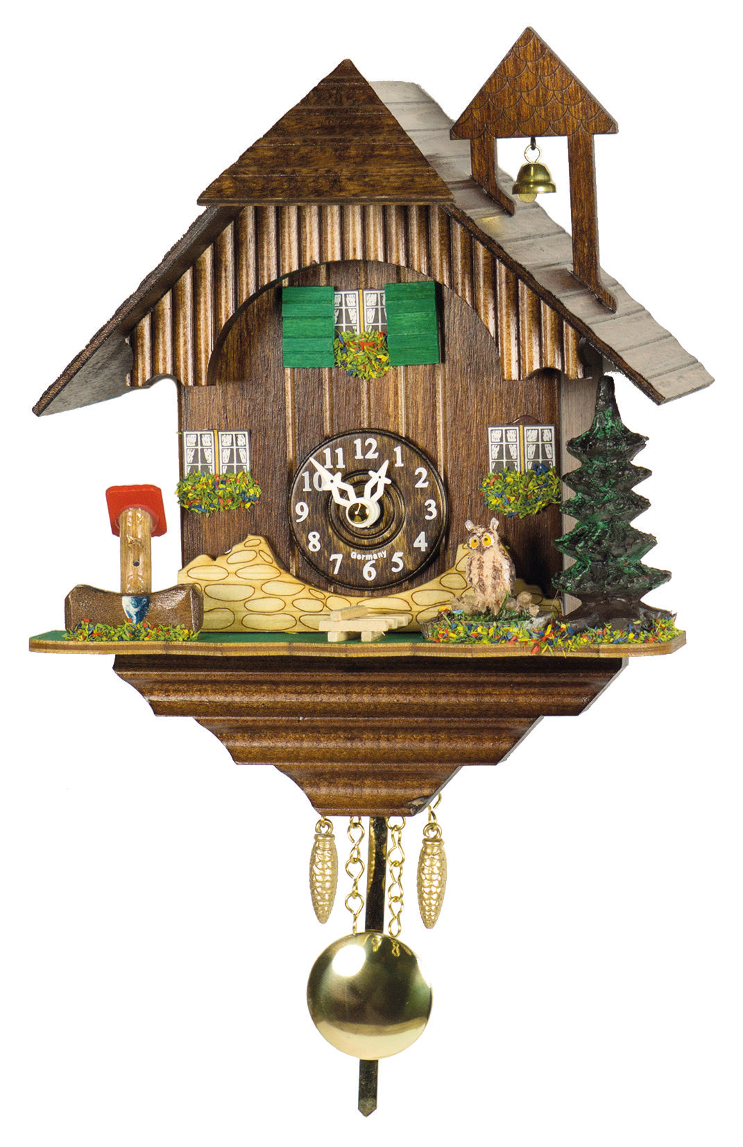 2039PQ Novelty Cuckoo with Owl Frankenmuth Clock & German Gift Co.