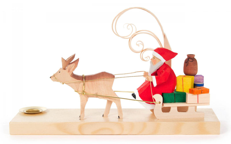 225/205 - Candle Holder - Santa & Sleigh with Gifts