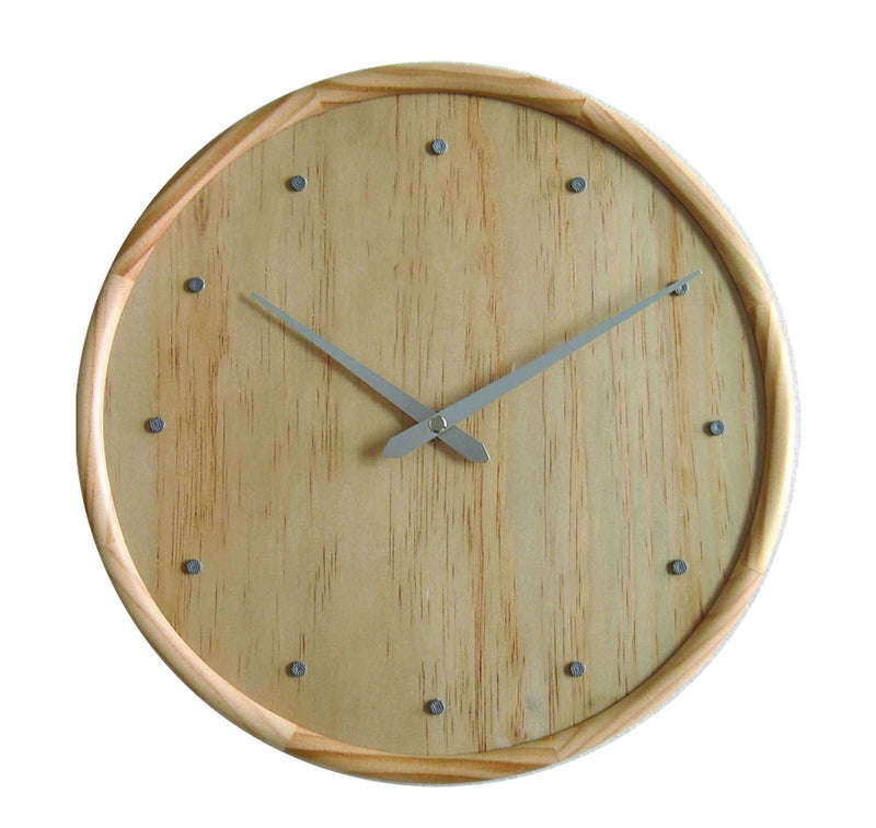 31009 - Hermle Round Wooden Wall Clock