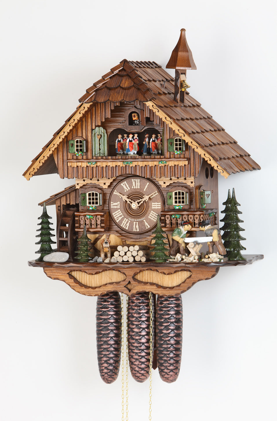 KU37288EX 8 Day Musical Chalet with Sawyers and Waterwheel