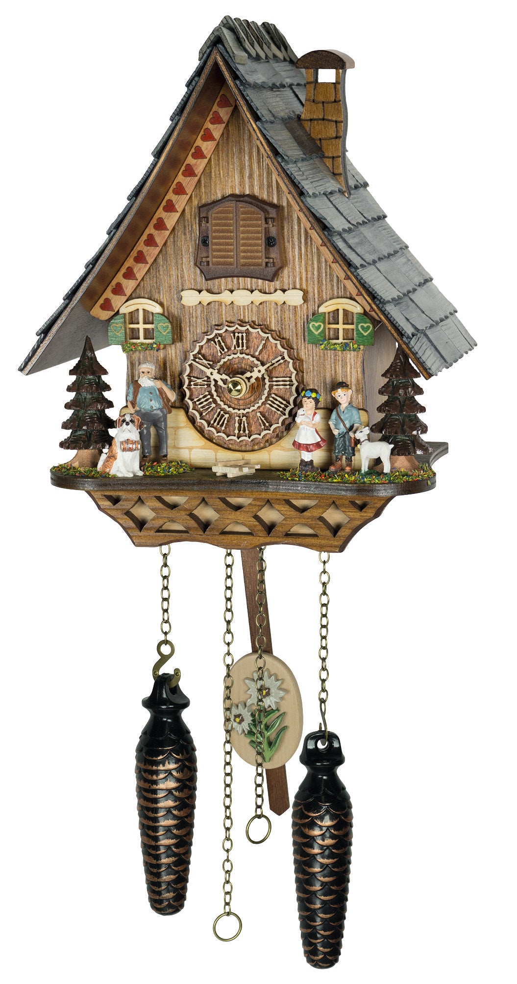 KU4235QM Quartz Musical Cuckoo Clock with Heidi Frankenmuth Clock
