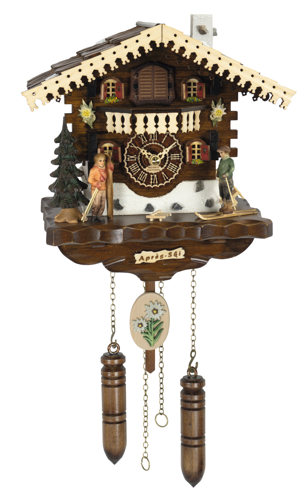 KU4275QM - Quartz Musical Chalet w/ Alpine Skiers – Frankenmuth