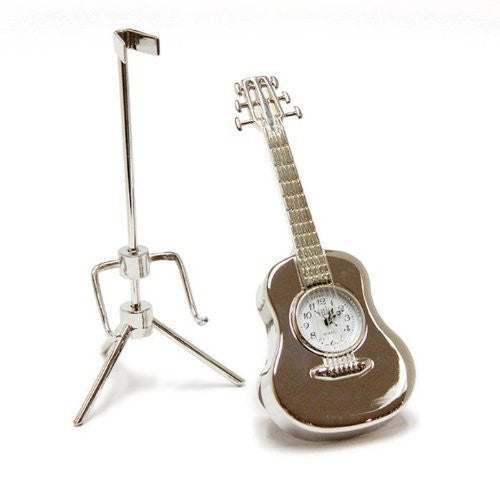 C254SIL - Acoustic Guitar Miniature Clock