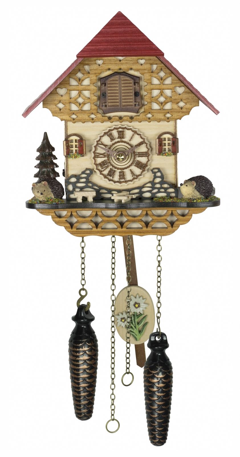KU4245QM - Quartz Musical Cuckoo Clock with Hedgehogs