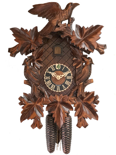 KU8015 - 8 Day 7 Leaf 3 Bird Cuckoo Clock