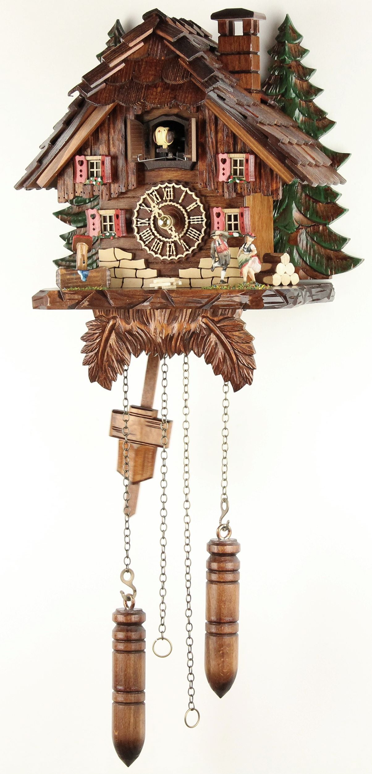 KU4241QM Quartz Musical Cuckoo Clock with Man and Woman Frankenmuth