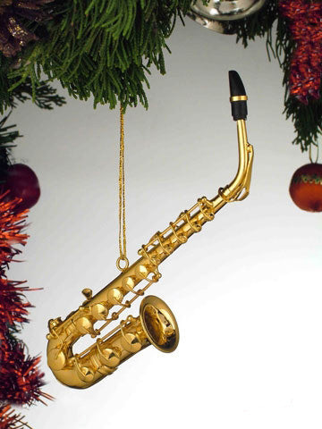 OGSA10 - Gold Saxophone Ornament