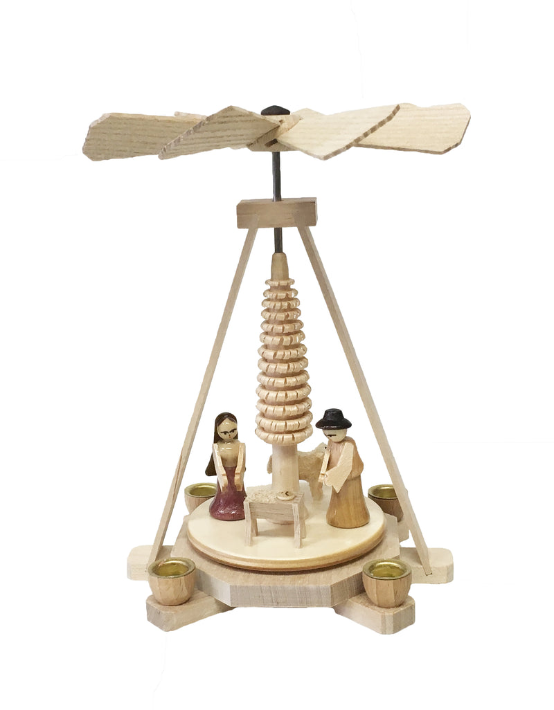 074/164 - Miniature Pyramid with Nativity Scene (Natural)