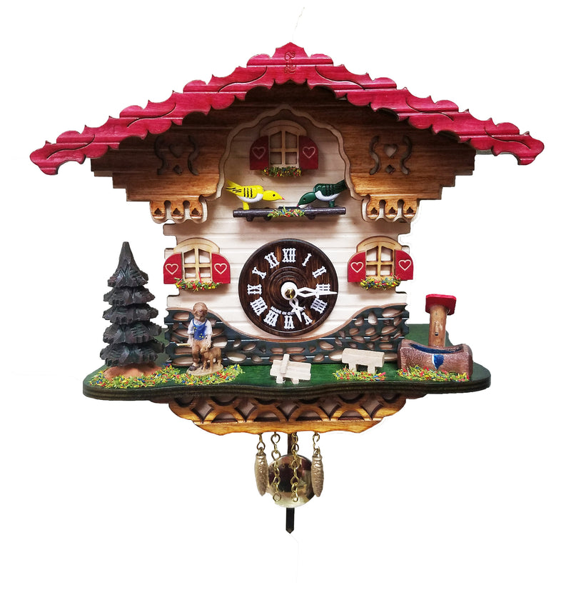 2058PQ - Novelty Chalet Cuckoo Clock with Stable Boy