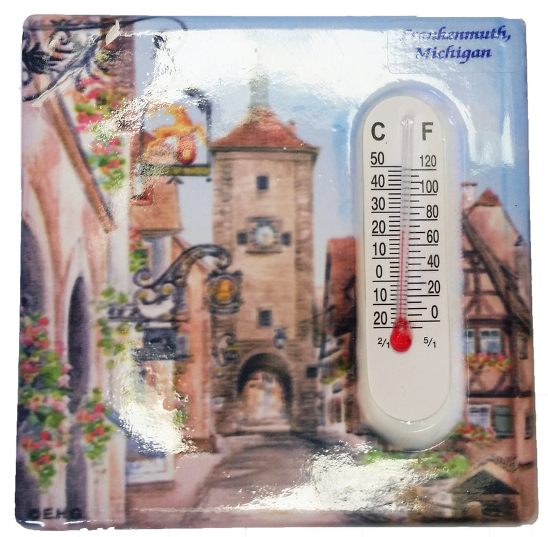 MT-3022 - European Village Thermometer Magnet