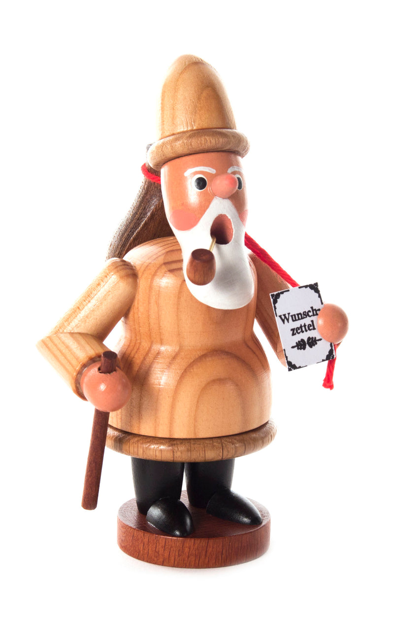 146/358/1N - Smoker - Santa with Wooden Sack (Natural Finish)