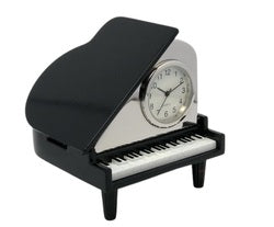 C3018BK - Black Grand Piano Miniature Clock
