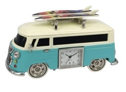 C3159BU - Blue Camper Van Miniature Clock