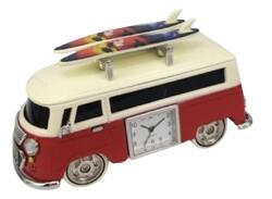 C3159RD - Red Camper Van Miniature Clock