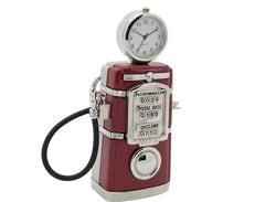 C3186RD - Red Pump Station Miniature Clock