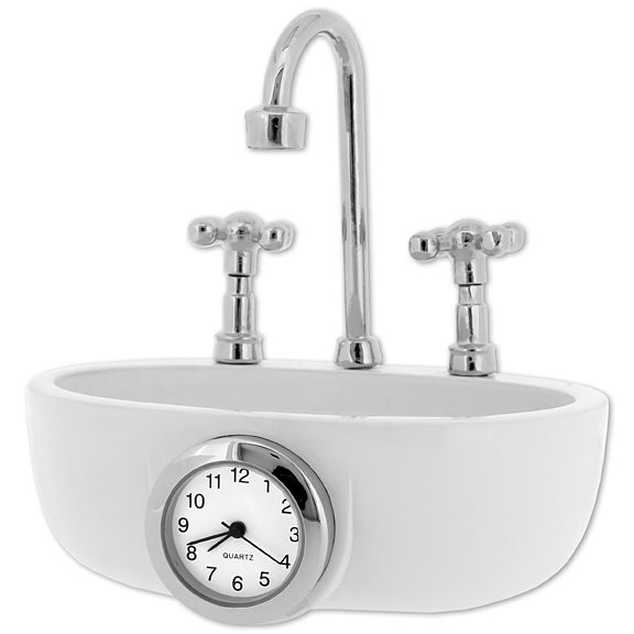 C3589 - Silver Sink Miniature Clock