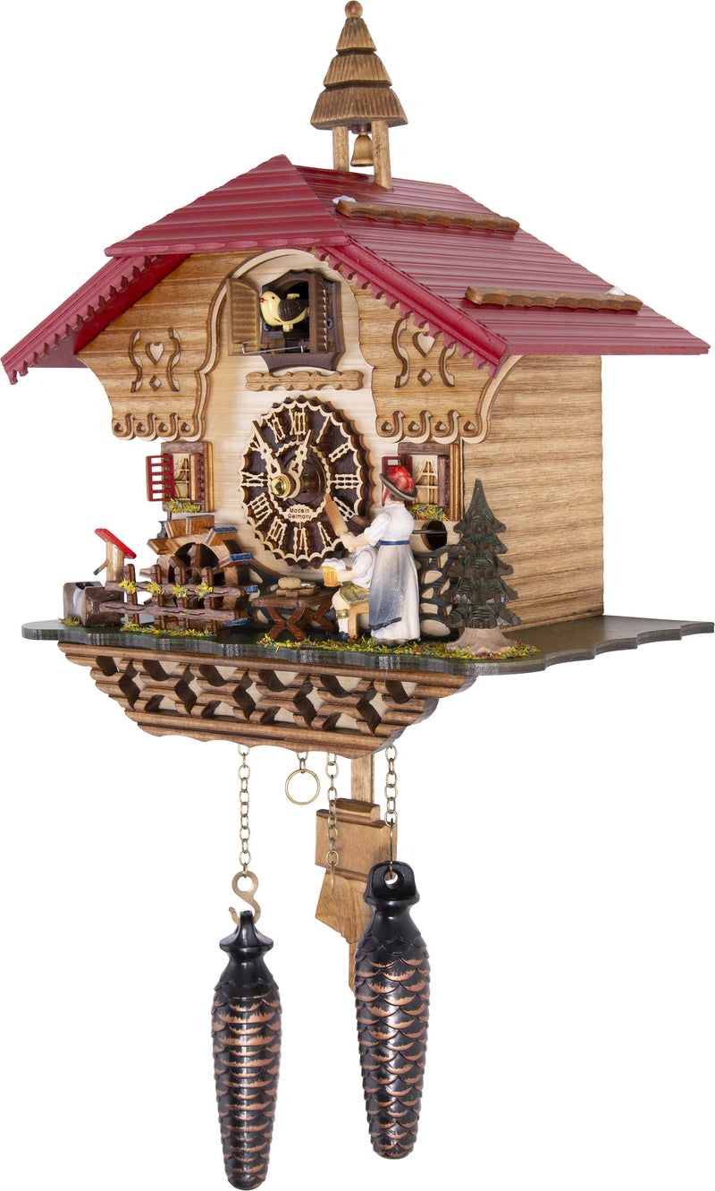 KU4215QM - Quartz Musical Chalet with Beer Drinker & Angry Woman