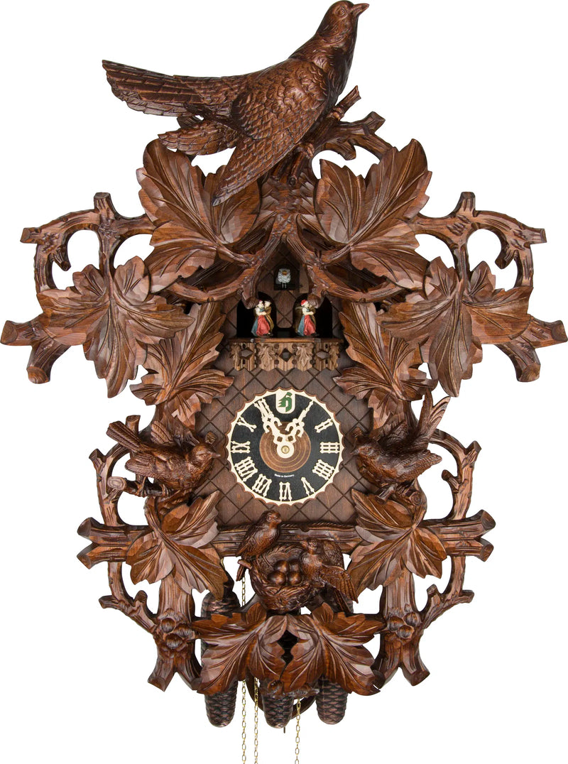 KU8046M - 8 Day Musical Sculpted Cuckoo with Nesting Birds