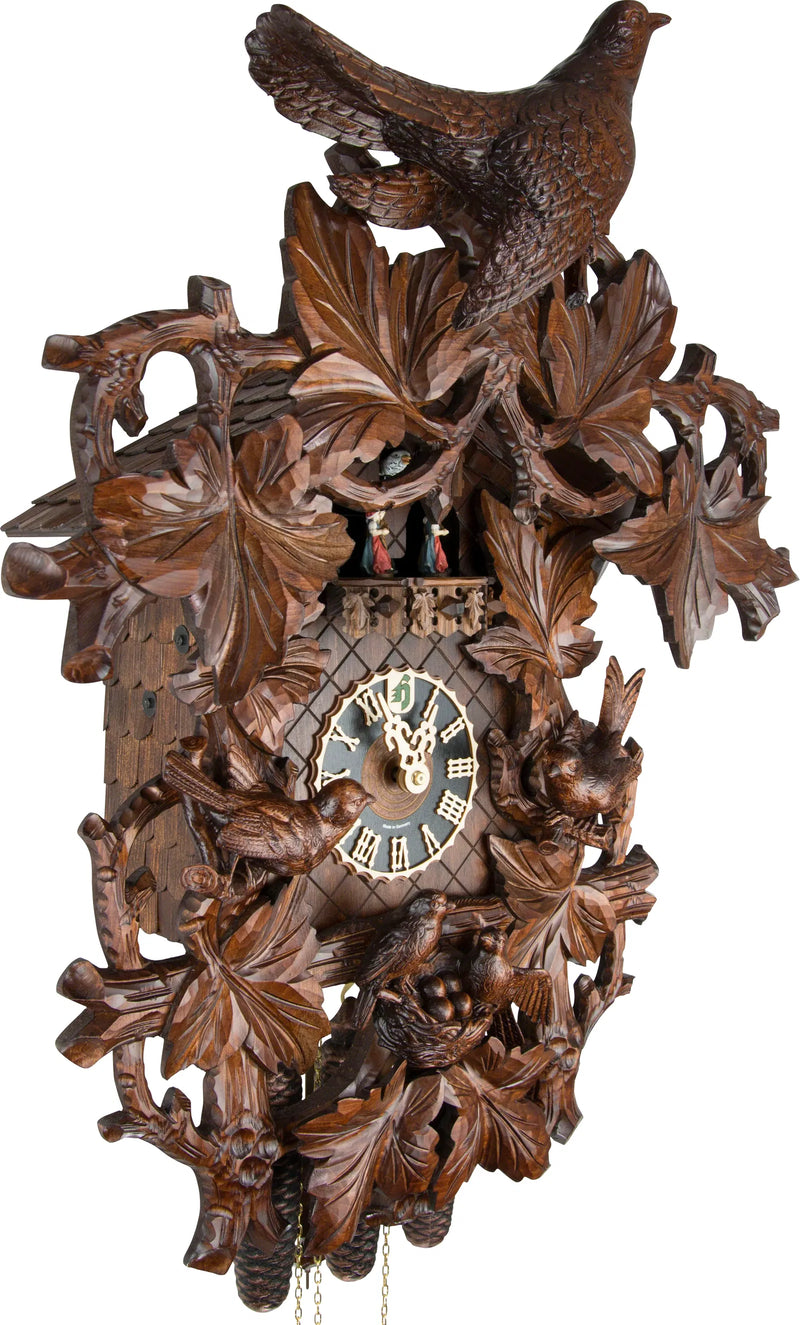 KU8046M - 8 Day Musical Sculpted Cuckoo with Nesting Birds