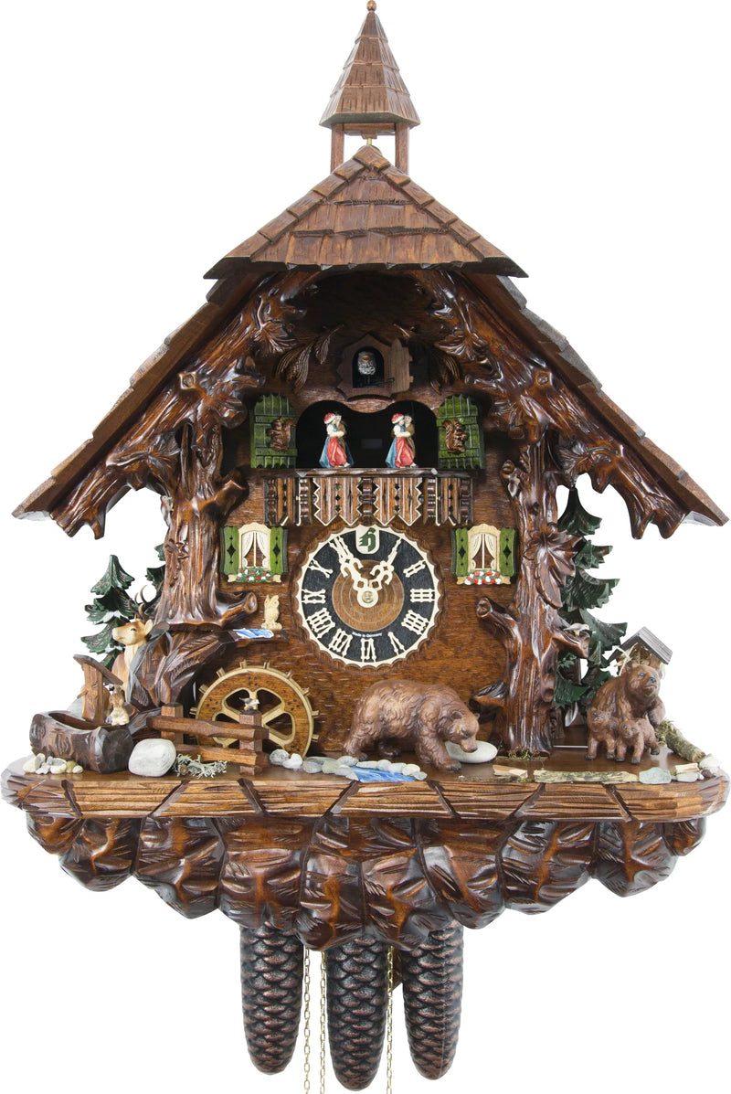 KU8760M - 8 Day Musical Chalet with Bears & Deer