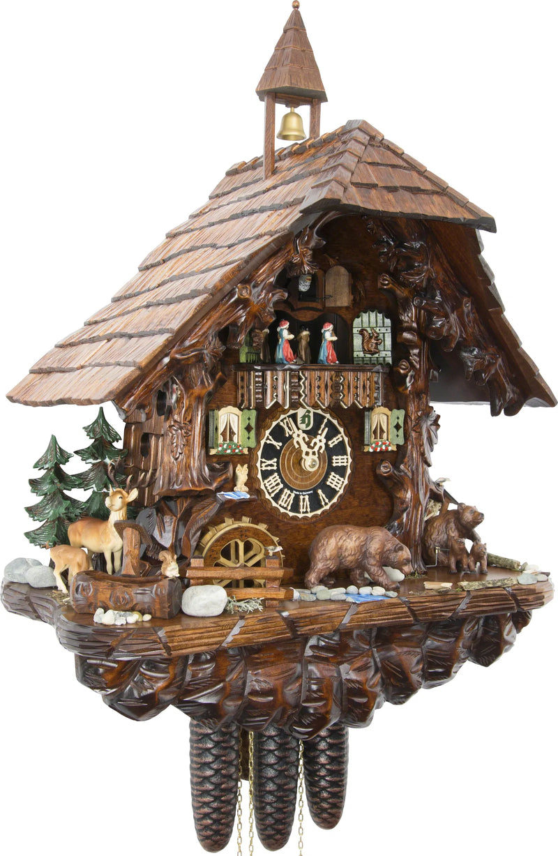 KU8760M - 8 Day Musical Chalet with Bears & Deer