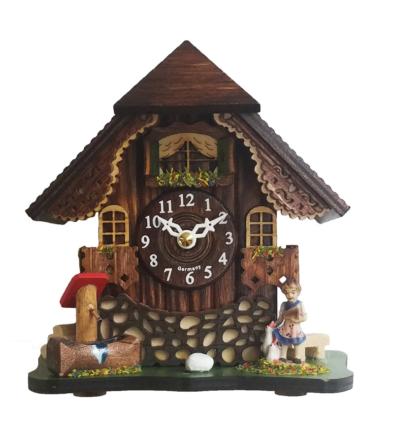 086Q - Novelty Chalet Cuckoo Clock with Girl & Duck
