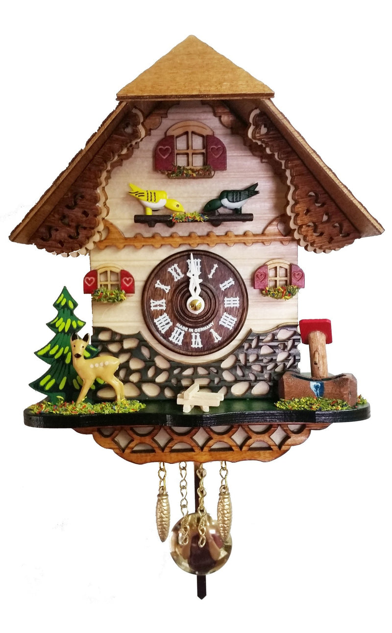 2059PQ - Novelty Chalet Cuckoo Clock with Moving Birds & Deer