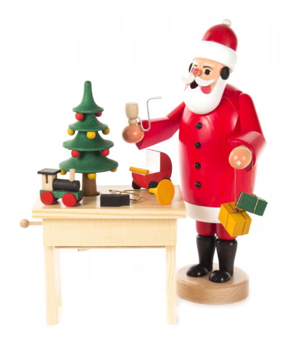 146/186S - Smoker Santa with Music Box Table & Toys