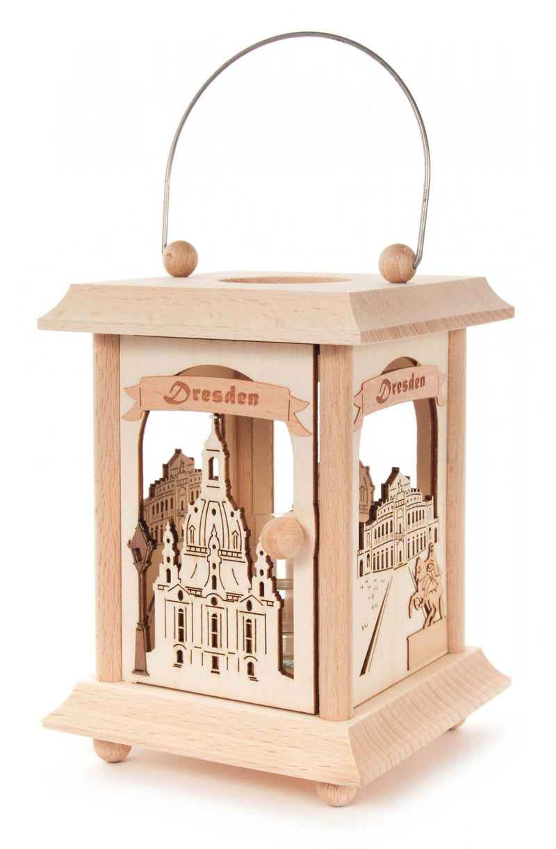 198/148 - Lantern Style Tealight Holder with Dresden Frauenkirche