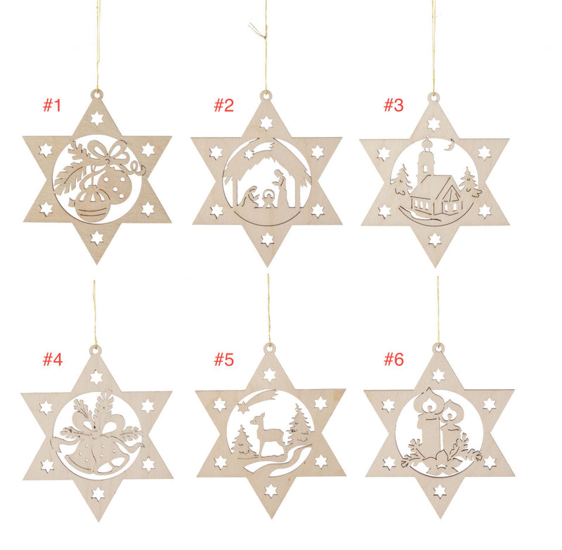 199/373 - Wooden Star Ornaments