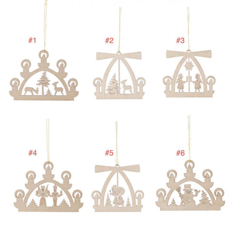 199/400 - Wooden Pyramid & Schwibbogen Ornaments
