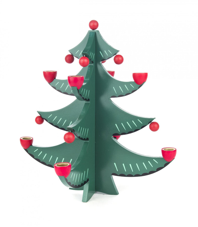 201/024 - Wooden Christmas Tree Candle Holder