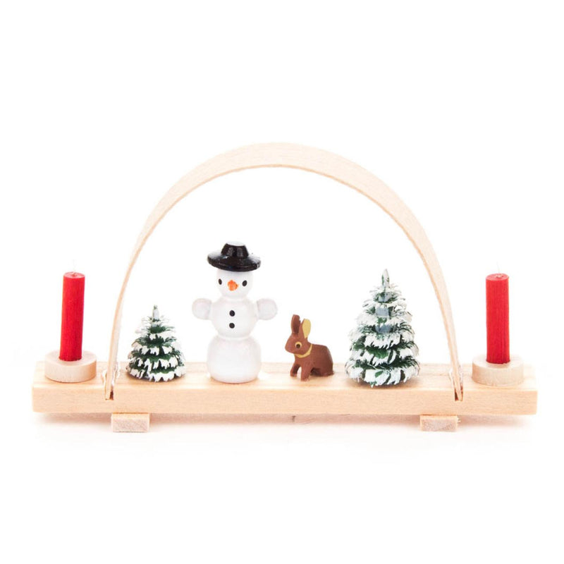 202/713 - Miniature Candle Holder/Arch with Snowman & Deer