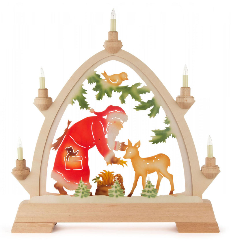 202/783 - Schwibbogen with Santa Claus & Deer