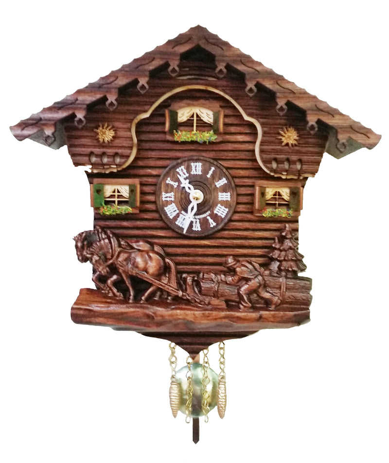2031PQ - Novelty Chalet with Log Pulling Scene