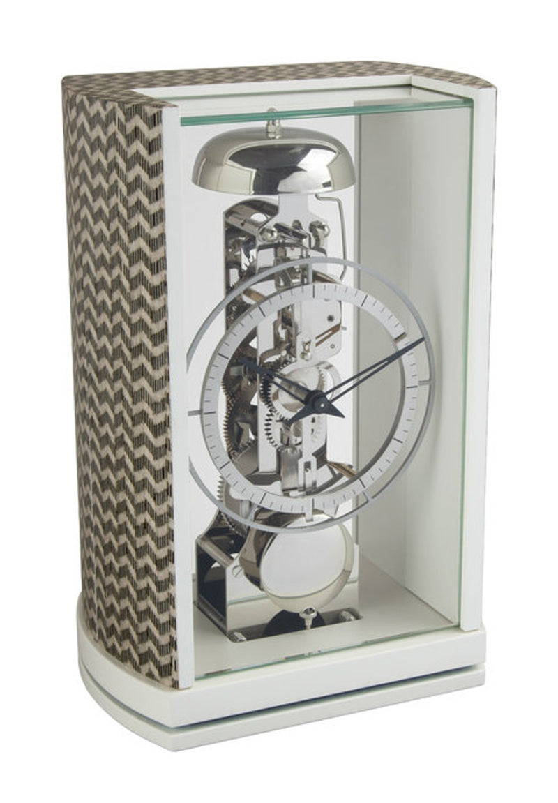 23050-R10791 - White/Gray Skeleton Mantel Clock