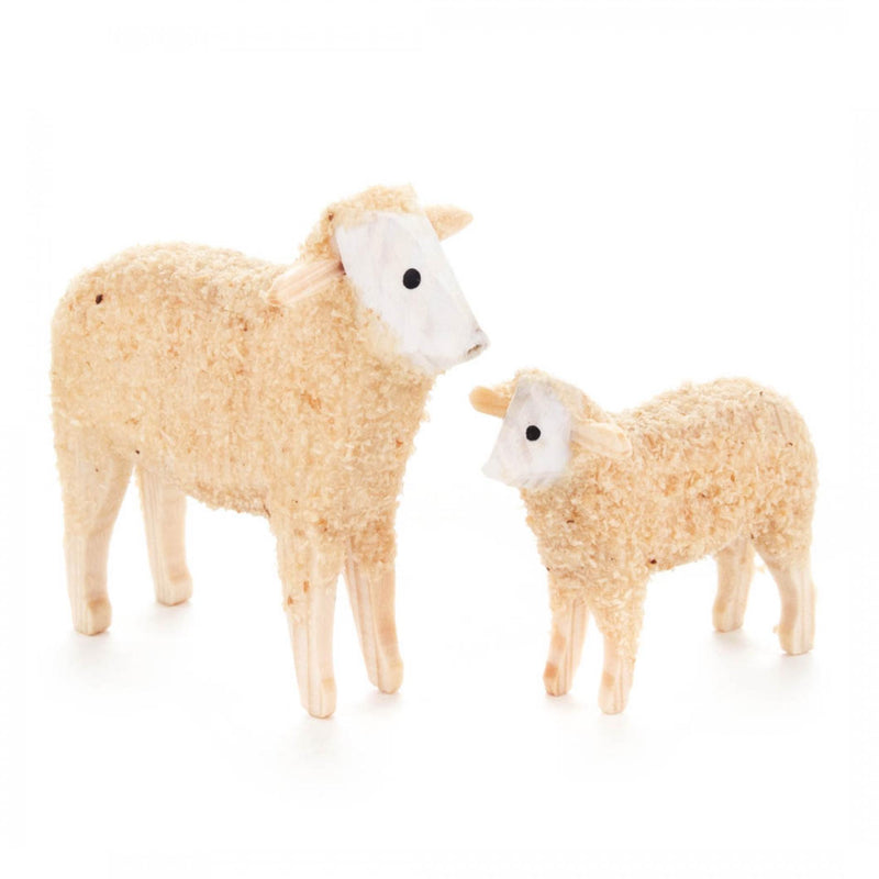 249/017 - Wooden Sheep Figurines (Set of 2)