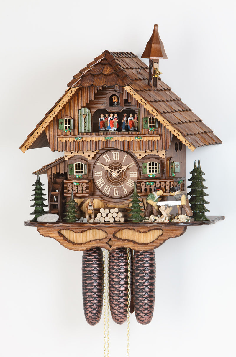 KU37288EX- 8 Day Musical Chalet with Sawyers and Waterwheel