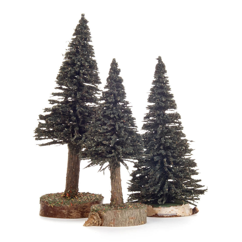 082/070G - Set of 3 Green Spruce Trees