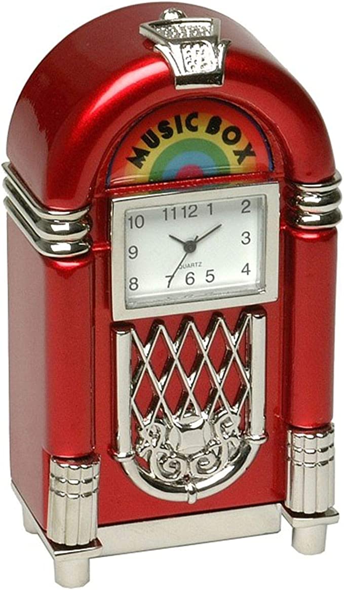 C40RD- Juke Box Miniature Clock - Red
